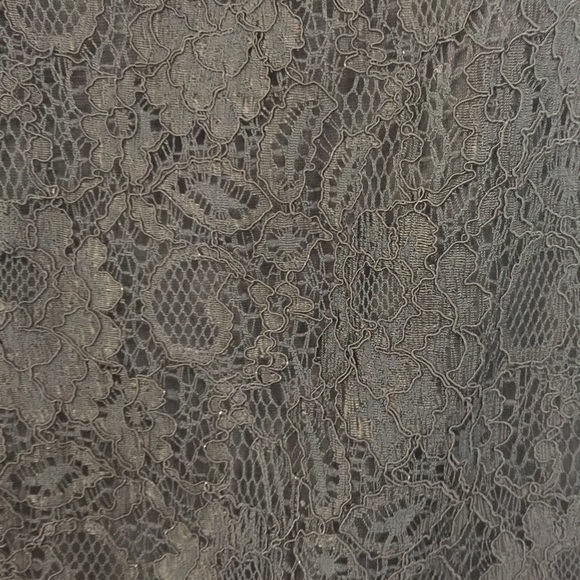 ✮FREE✮ BCBG Generation black stretch pencil skirt Lace detail - Picture 3 of 4